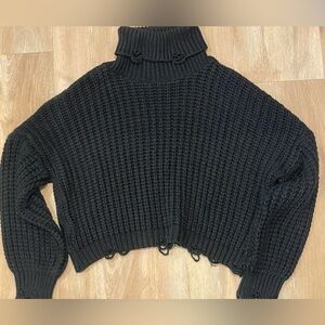 Small Black Knit Women's Sweater